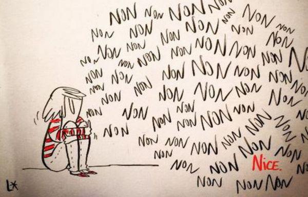 Un dessin d'hommage de Louison après l'attaque de Nice.