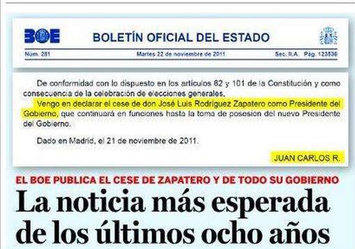 La mejor noticia del último lustro: Zapatero ha cesado
