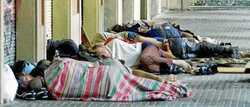 Durmiendo en la calle