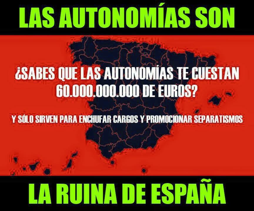 Uno de los muchos memes anti autonomías que circulan por la red