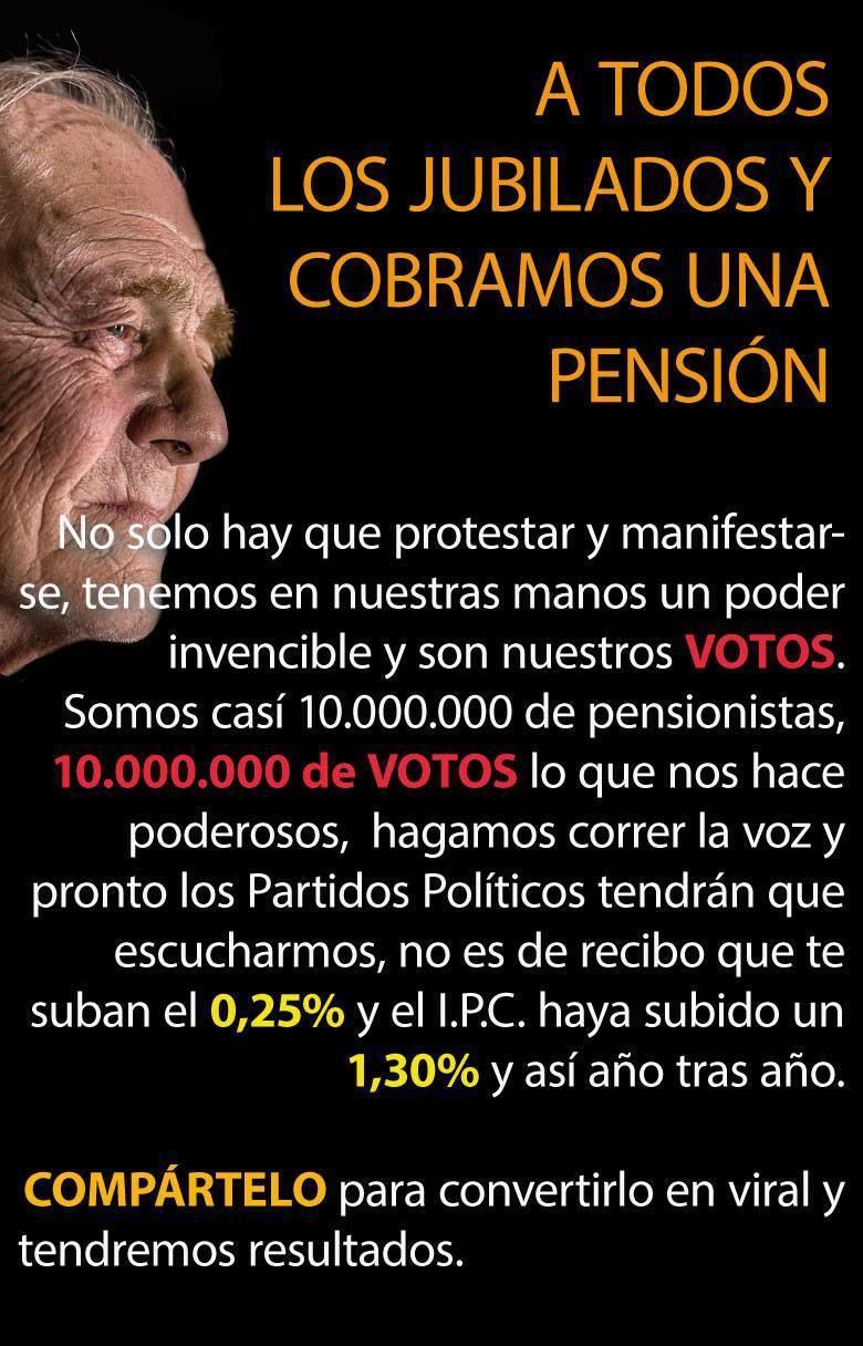 Una de las imágenes de la protesta de los pensionistas en Internet