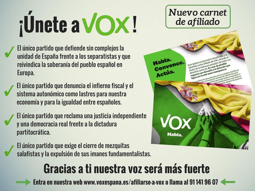 VOX es el único partido que emite en la misma frecuencia que los demócratas españoles