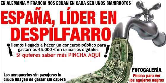 Una de las miles de imágenes sobre el despilfarro en España que circulan por Internet