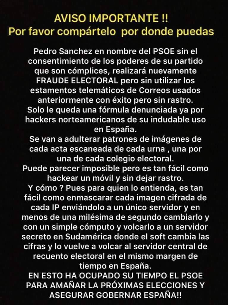 Una de las miles de imágenes que denuncian el fraude en las redes sociales