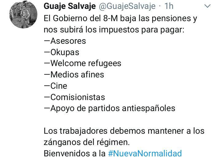 Uno de los muchos memes que circulan por la redes denunciando la depredación del gobierno de España