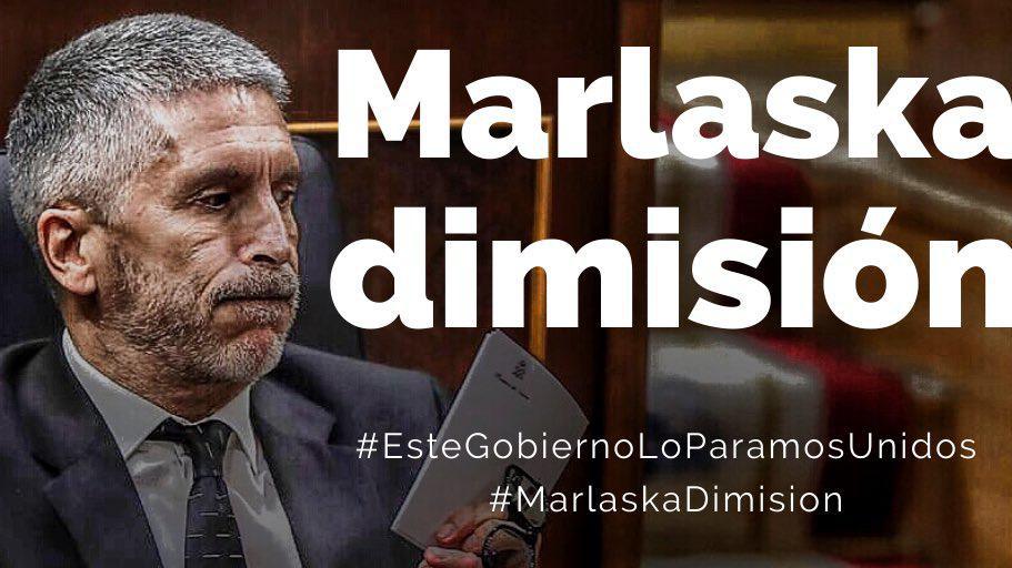 Una de las muchas imágenes que circulan por Internet pidiendo la dimisión del ministro Marlaska