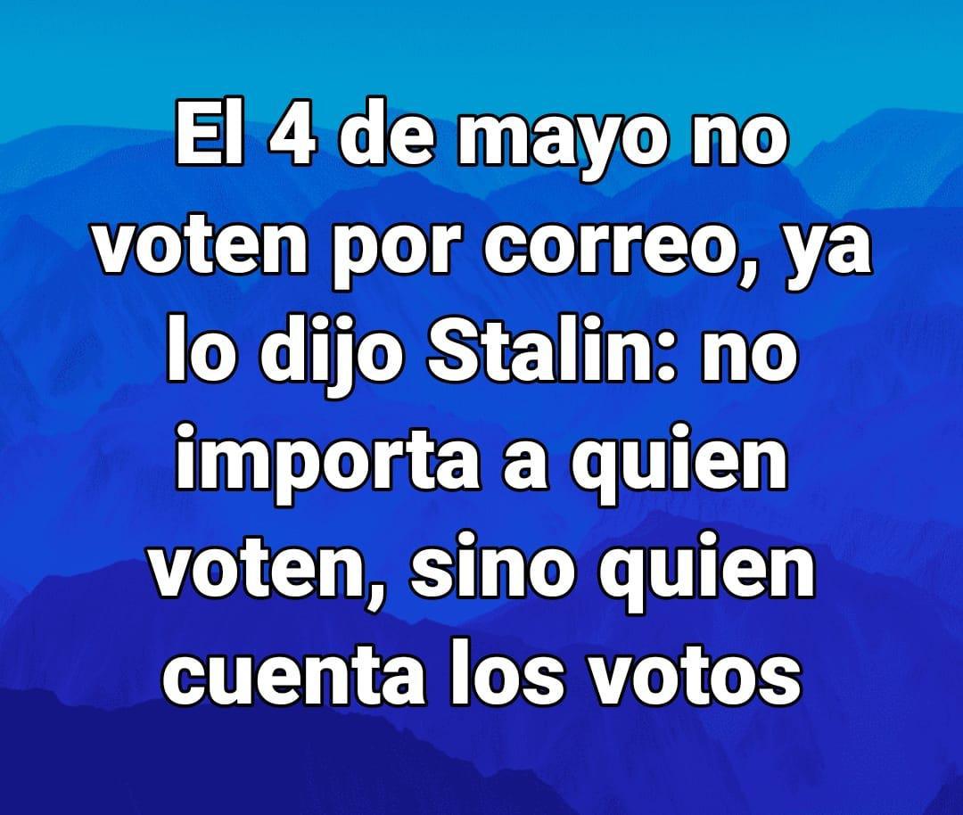 Uno de los muchos miles de mensajes sobre el fraude del voto por correo que circulan por las redes españolas