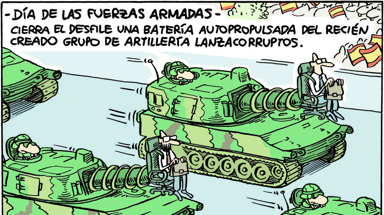 Humor contra la maldita corrupción española, que cuesta al país más de 90.000 millones de euros cada año, mas del 8 por ciento del PIB