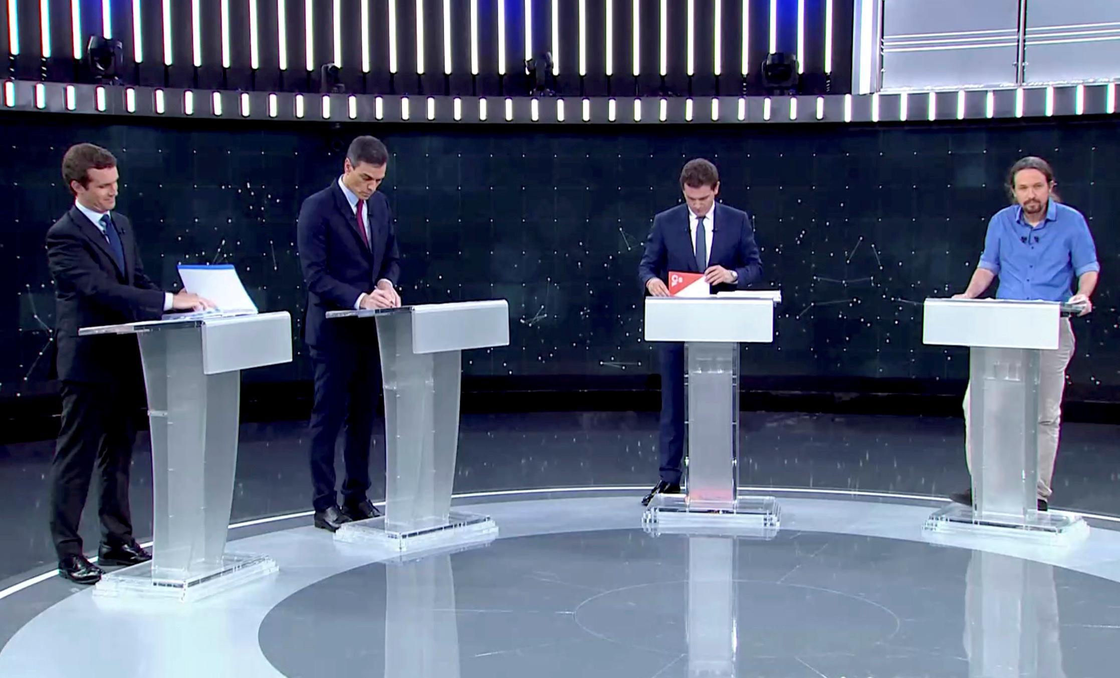 Debate electoral de 2019, todos contra todos, el que entonces quería Sánchez y ahora rechaza