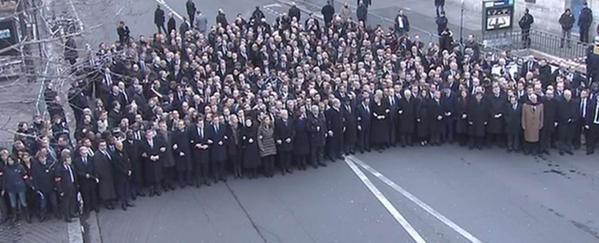 La foto real de los políticos en Paris