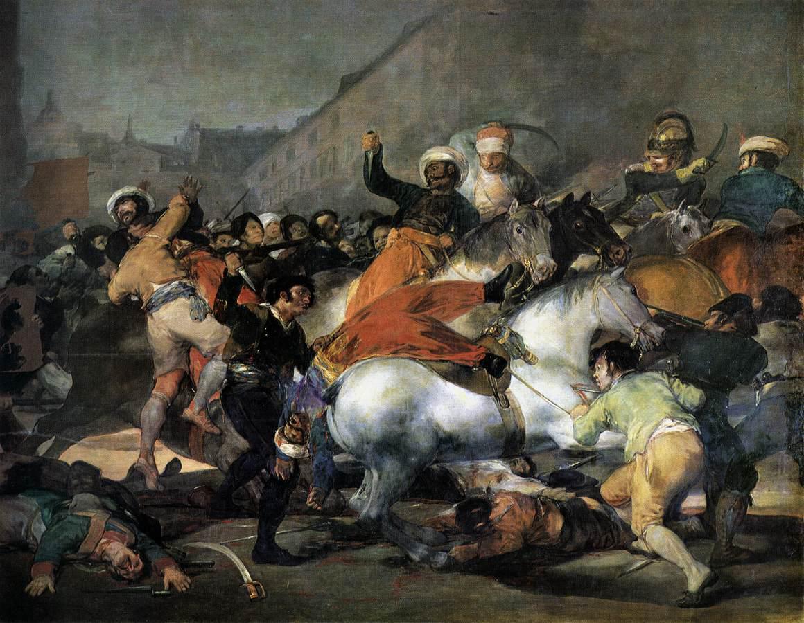 El pueblo de Madrid alzado contra las tropas francesas