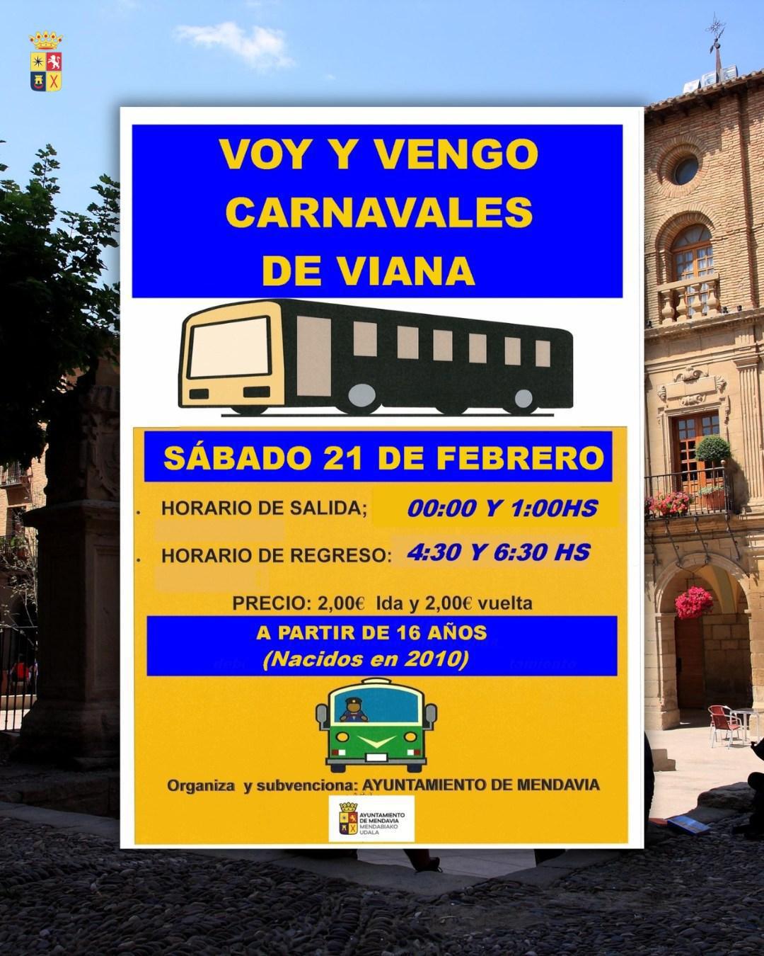 🚌🎭 VOY Y VENGO A LOS CARNAVALES DE VIANA 🚌🎭