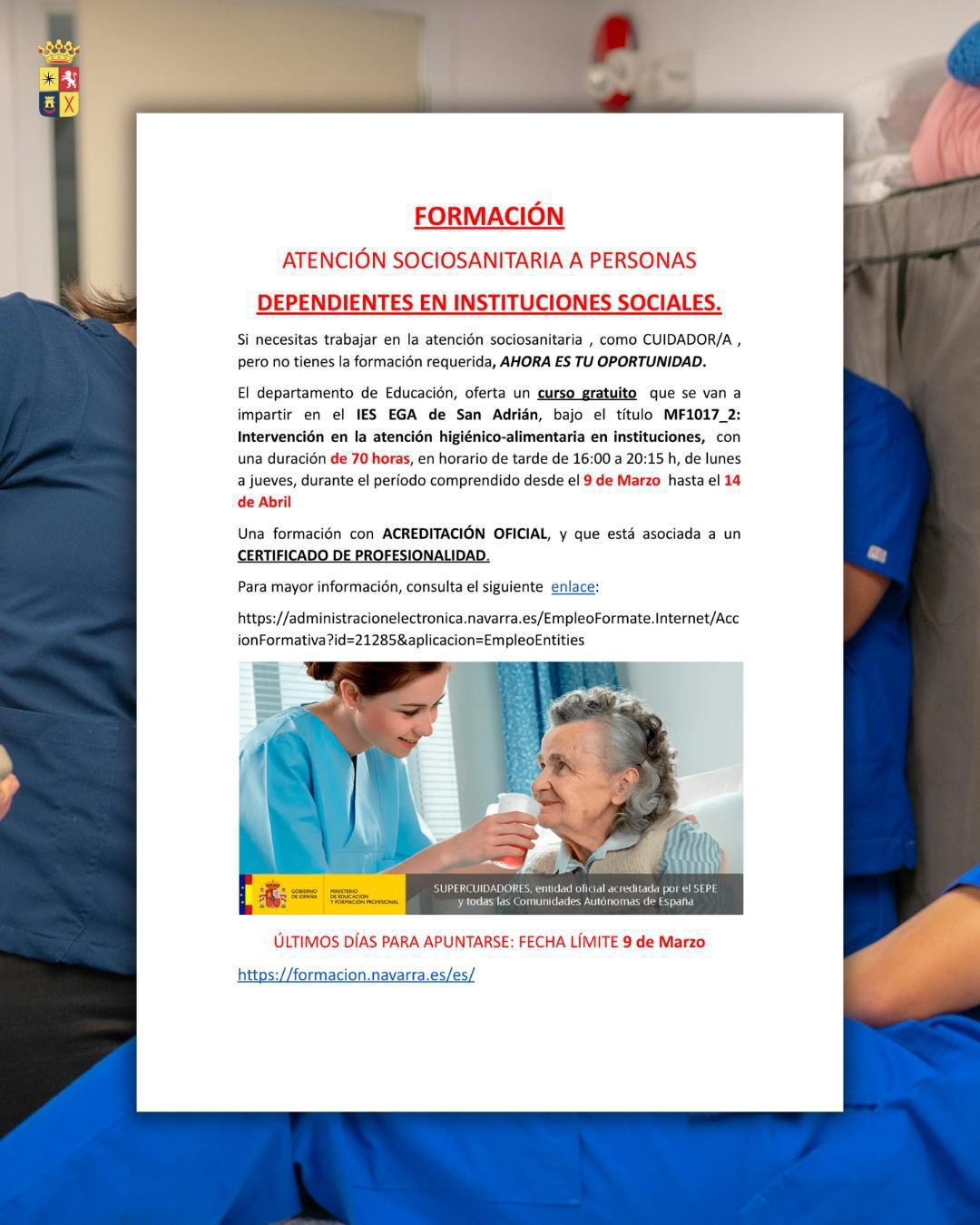 💼 CURSO GRATUITO SOCIOSANITARIO 🏥