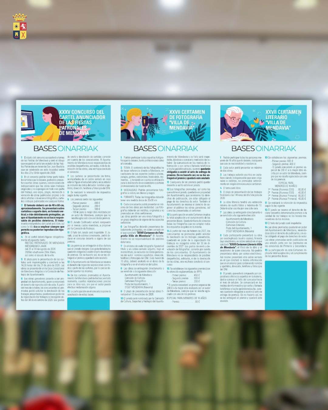 🎨✍️ CERTÁMENES VILLA DE MENDAVIA 2026 📸🖼️