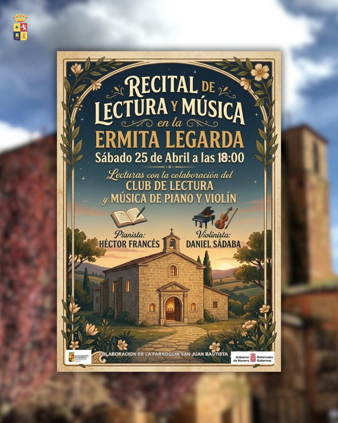 🎻📖 RECITAL DE LECTURA Y MÚSICA EN LA ERMITA DE LEGARDA ✨