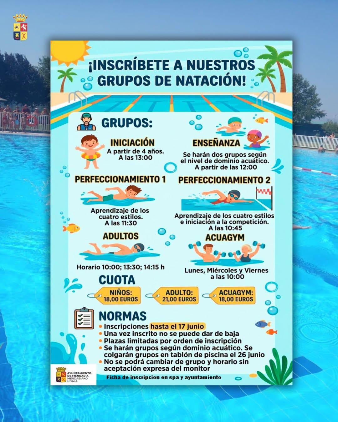 📋🏊‍♀️ INFORMACIÓN OFICIAL: CAMPAÑA DE NATACIÓN VERANO 2026 🏛️🏊‍♀️