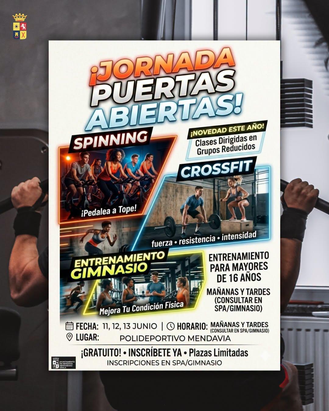 🤸🏻🔴 JORNADAS DE PUERTAS ABIERTAS EN EL POLIDEPORTIVO 🔴🏋️‍♀️