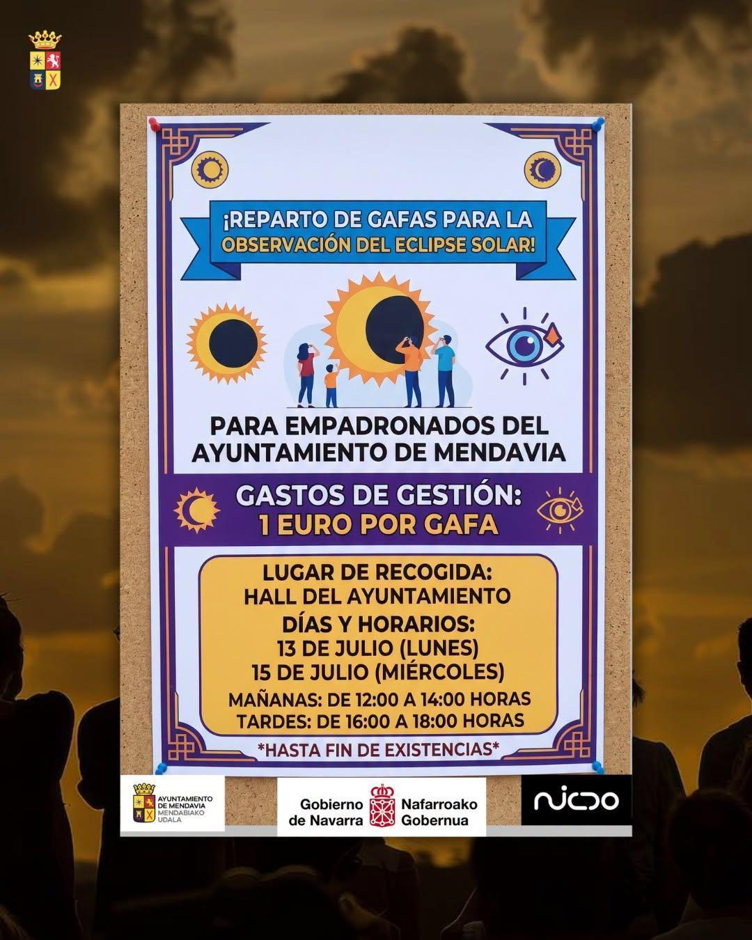 🕶️🌔 REPARTO DE GAFAS PARA EL ECLIPSE 🕶️🌔