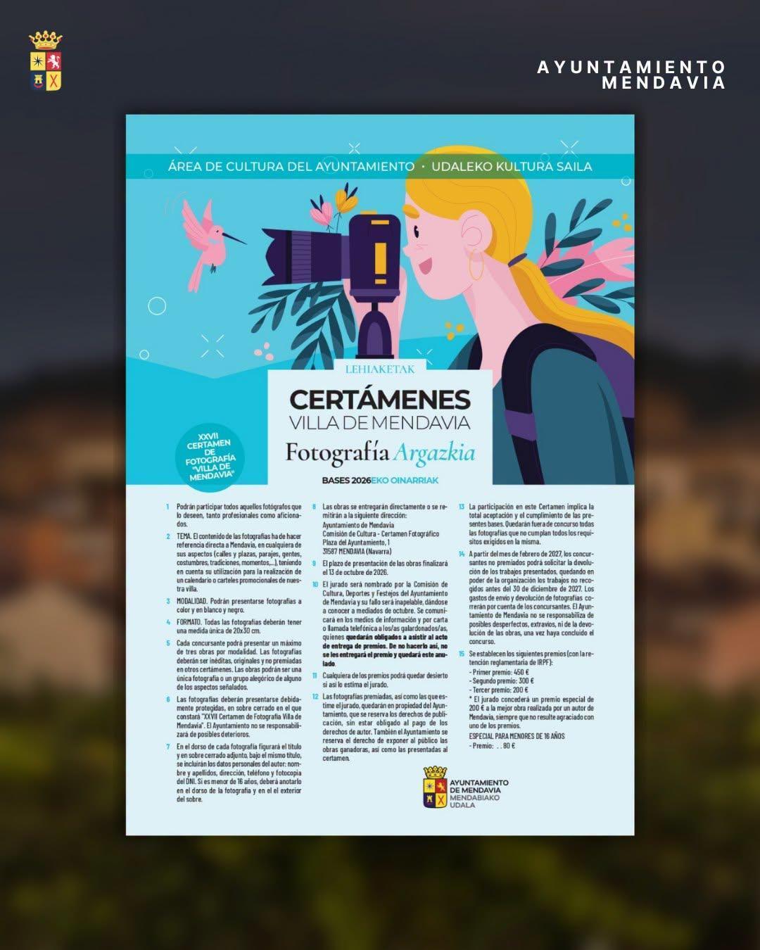 🚨🗓️ ÚLTIMOS DÍAS: CERTAMEN DE FOTOGRAFÍA 🗓️🚨