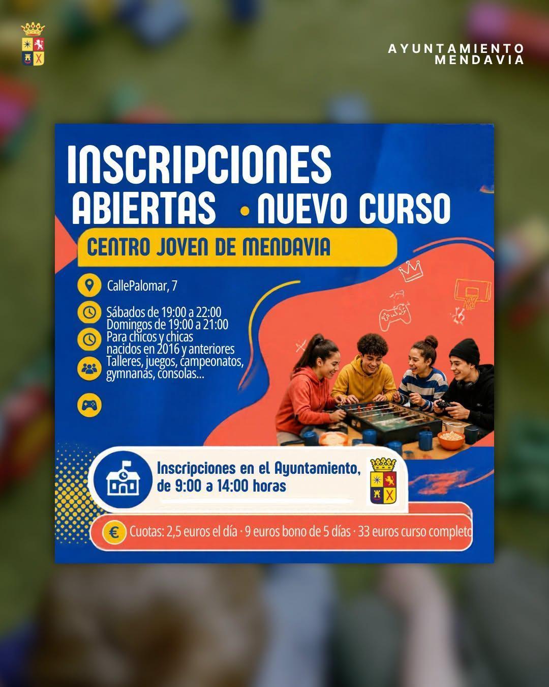 📌📚 INSCRIPCIONES: LUDOTECA Y CENTRO JOVEN 🎳🎮