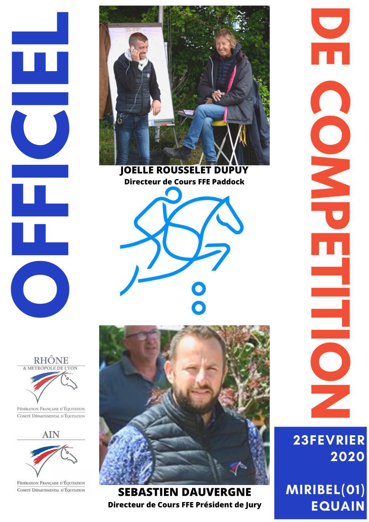 Inscription Officiels de Competitions - 23 Février 2020