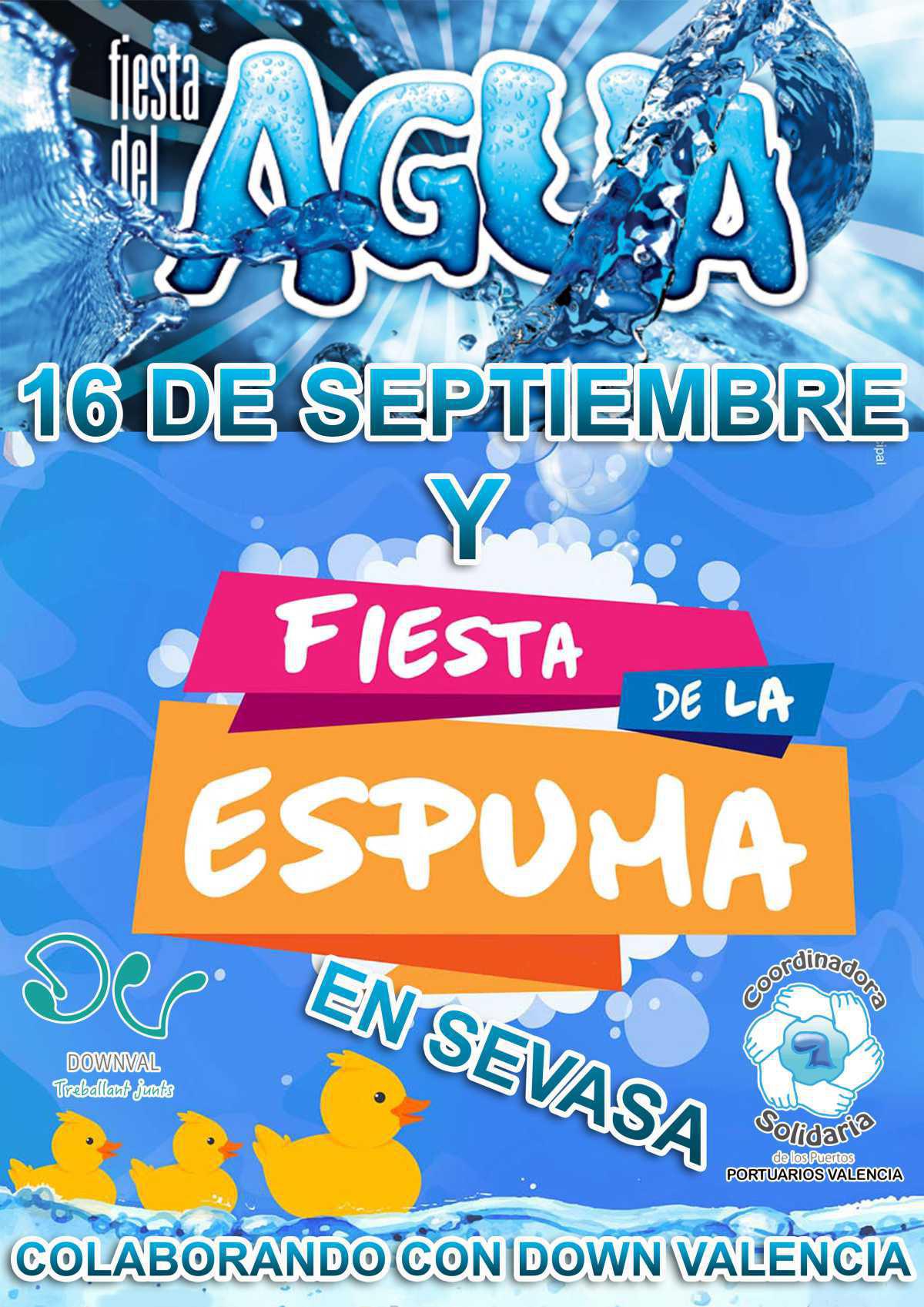 Fiesta del agua y fiesta de la espuma