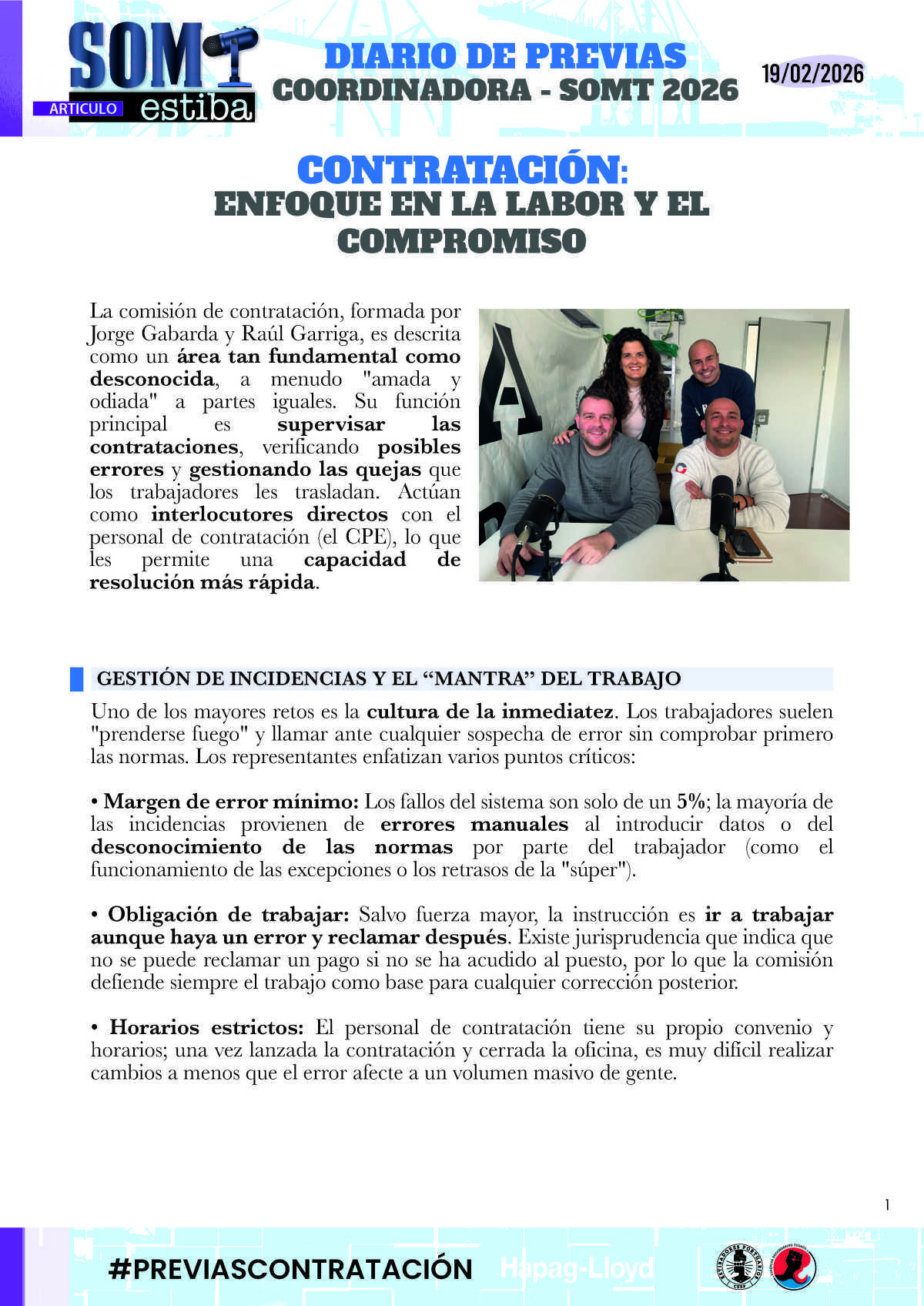 13.- Previas: Contratación y eventuales 13.- Previas: Contratación y eventuales