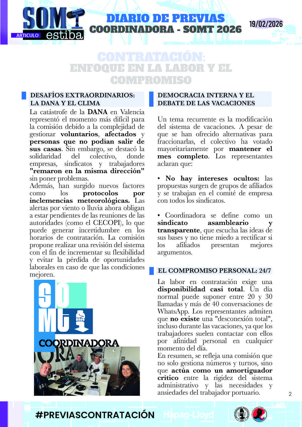 13.- Previas: Contratación y eventuales