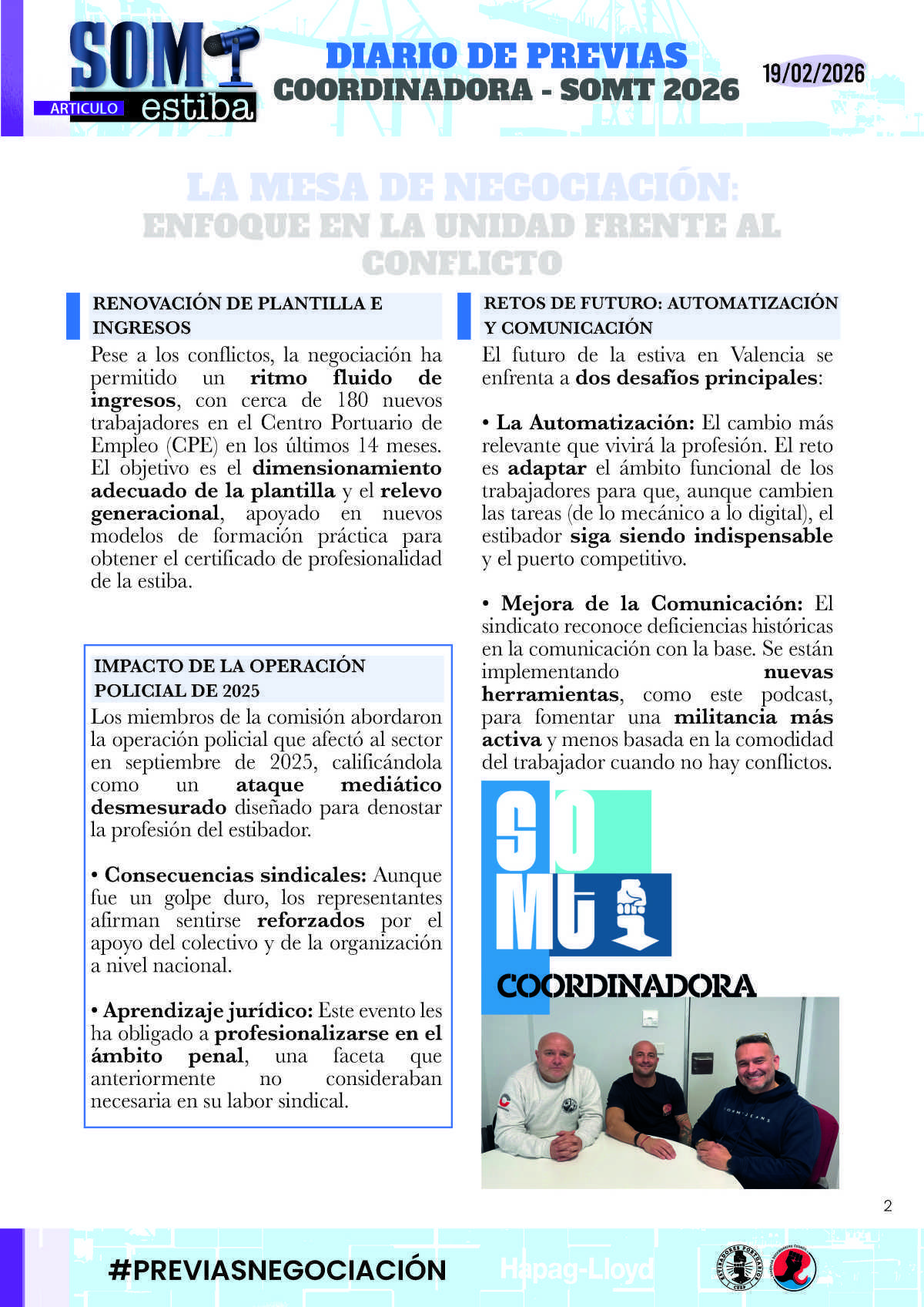 14.- Previas. Mesa de negociación 14.- Previas. Mesa de negociación