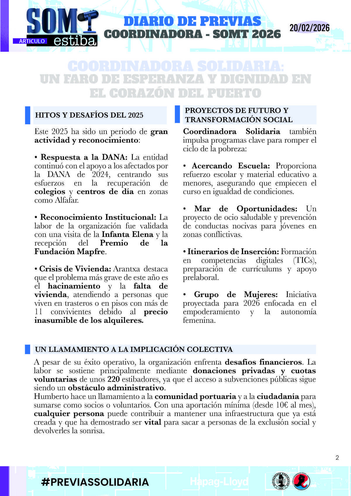 15.- Previas: Coordinadora Solidaria