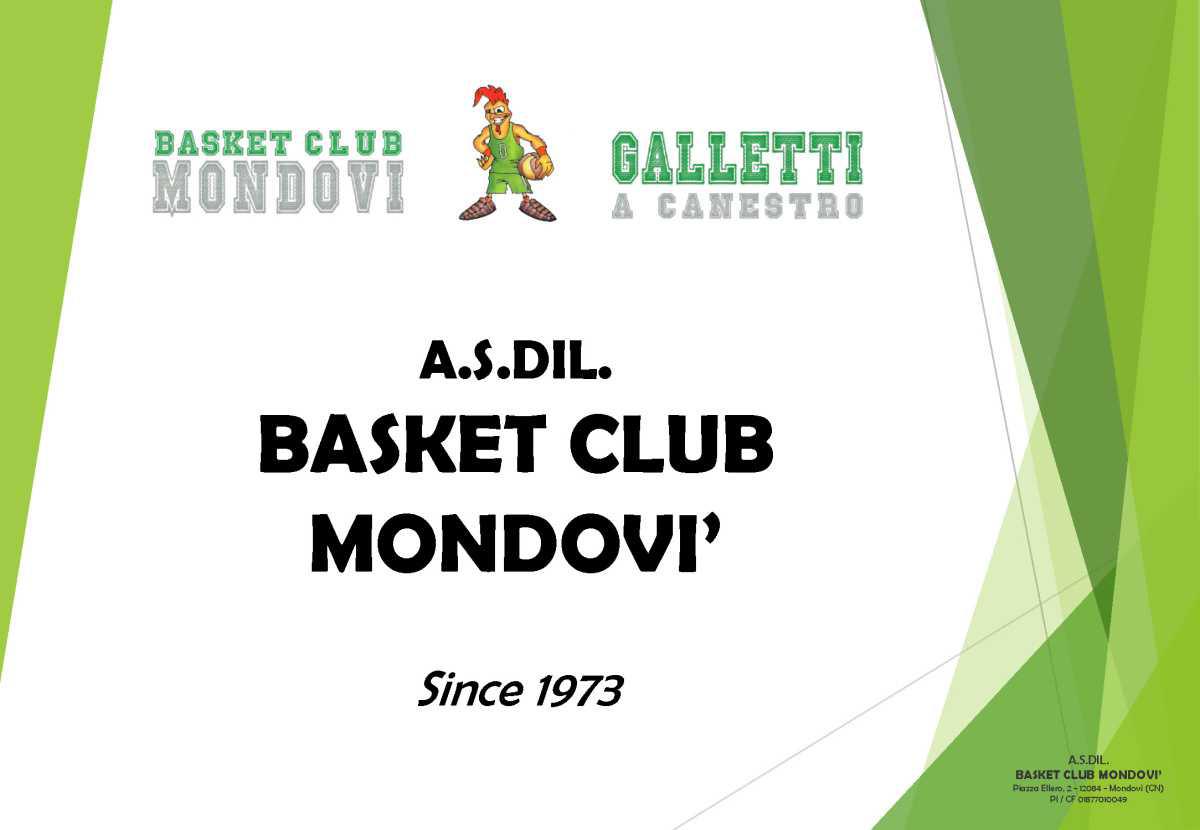BASKET CLUB MONDOVI’: Since 1973