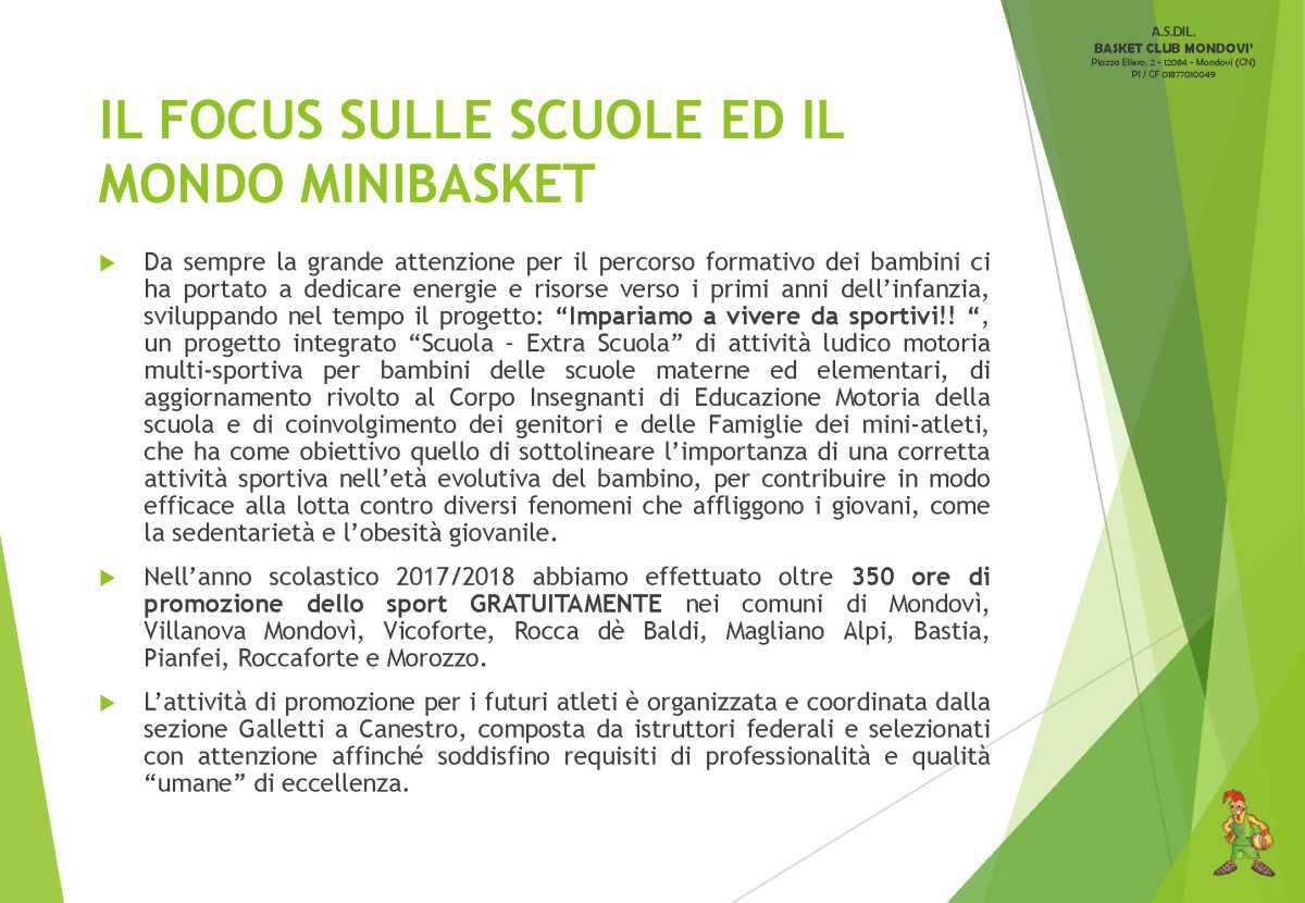 BASKET CLUB MONDOVI’: Since 1973 BASKET CLUB MONDOVI’: Since 1973