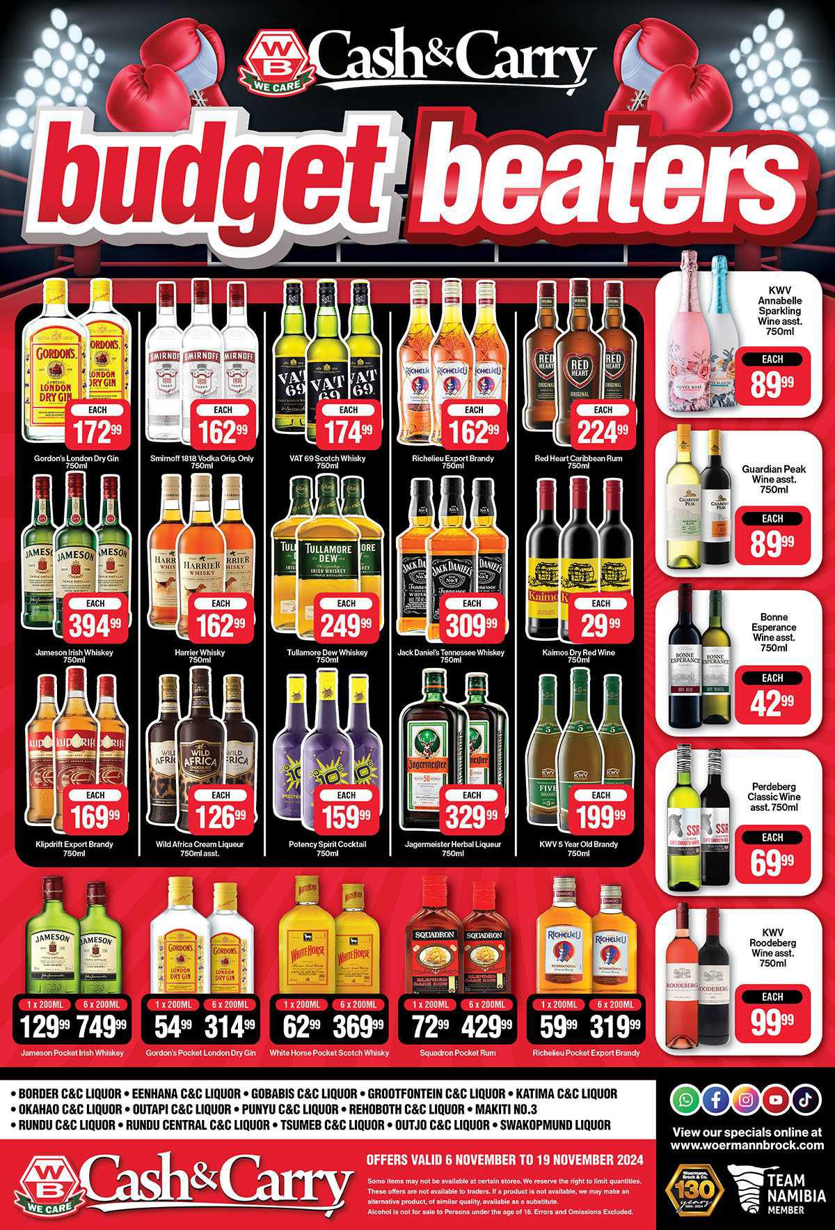 WB Cash & Carry and Wholesale Liquor Specials