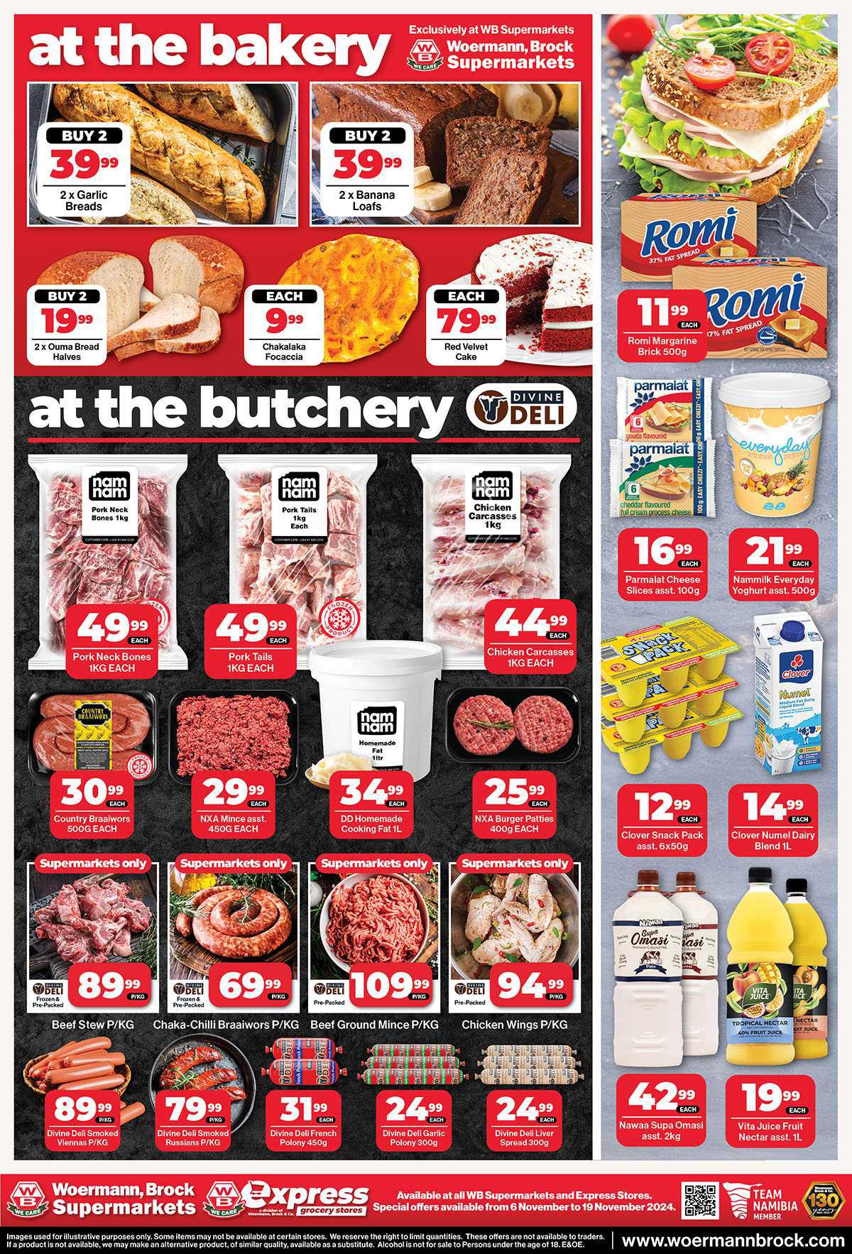 Special Offers now at the WB Supermarkets