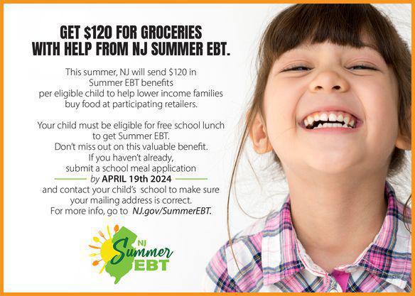 $120 per school-aged child through the new Summer EBT program $120 per school-aged child through the new Summer EBT program