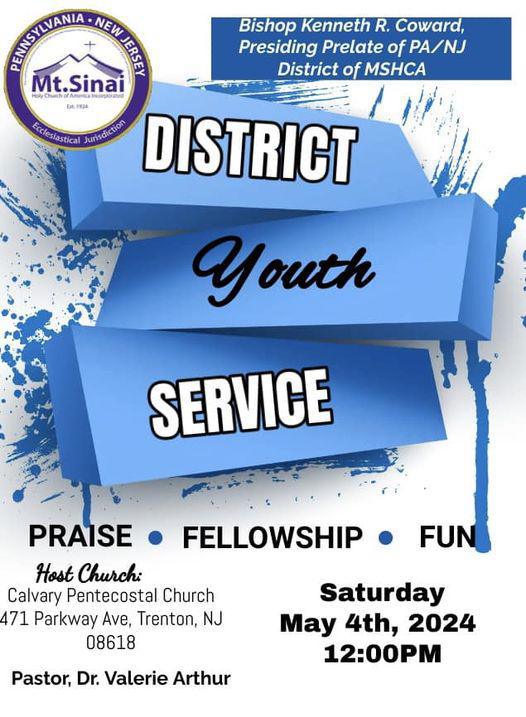 2nd District Youth Service @Calvary Pentecostal Church in Trenton, NJ