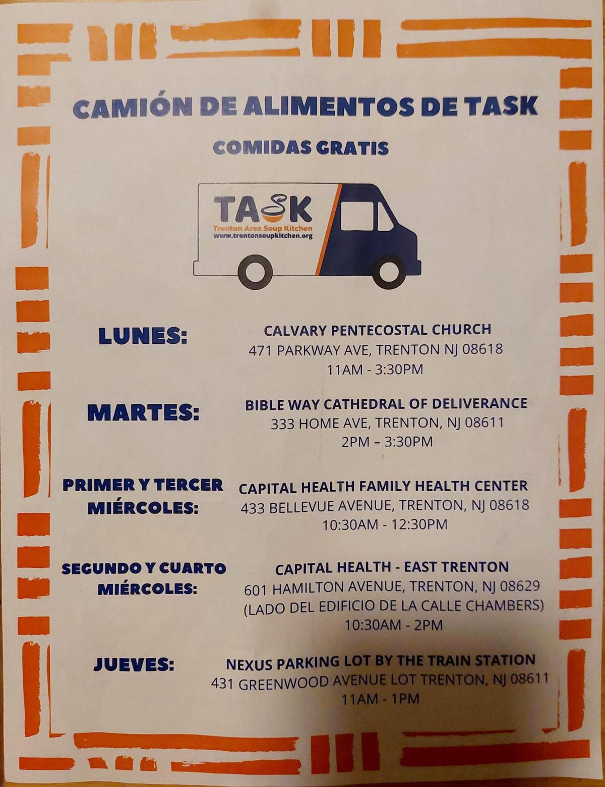 FREE MEALS - Trenton Area Dinning /TASK FREE MEALS - Trenton Area Dinning /TASK