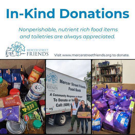 In-Kind Donation Program w/Mercer Street Friends