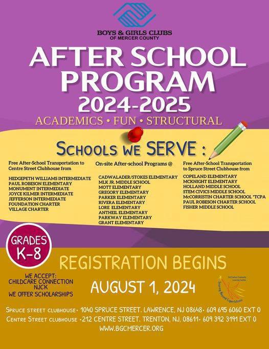 After School Program ( 2024 - 2025 ) Boys and Girls Club