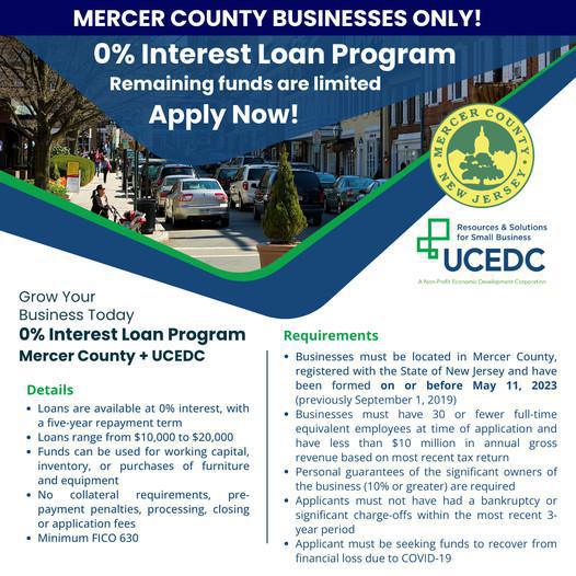 Calling all Mercer County Small Business Owners! Limited funds remaining - APPLY NOW!