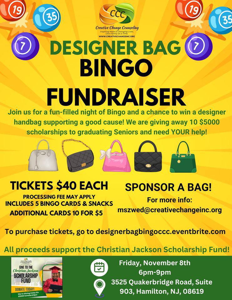 Designer Bag Bingo Fundraiser