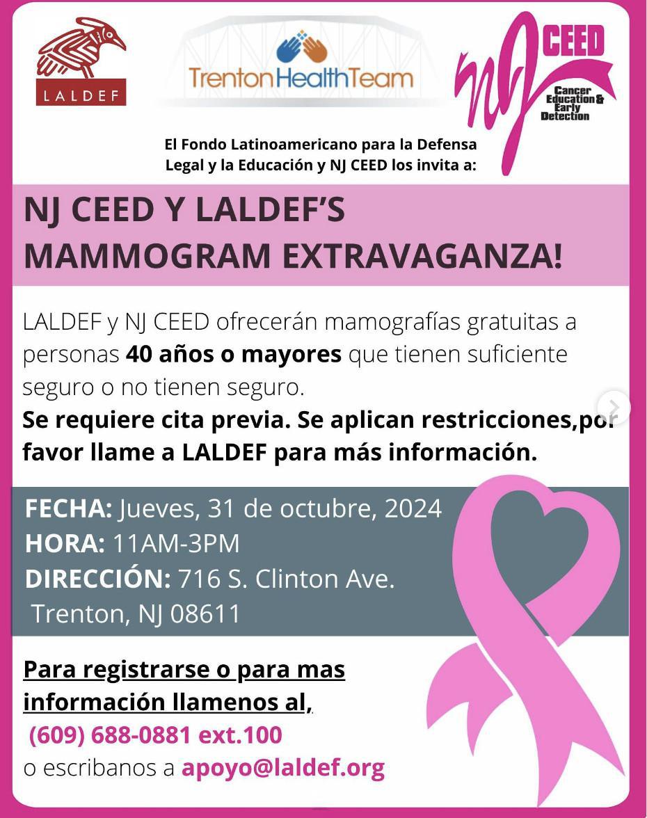 Mammogram Extravanganza w/NJ CEED and LALDEF