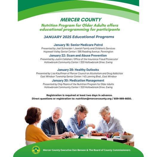 Mercer County Nutrition Program for Older Adults Mercer County Nutrition Program for Older Adults