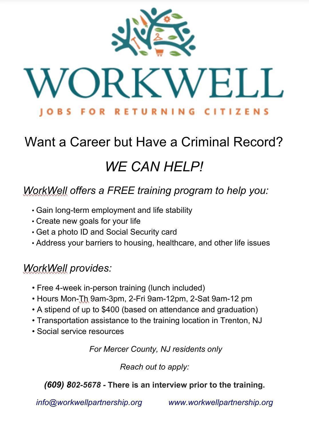 Employment Training - Jobs for Returning Citizens