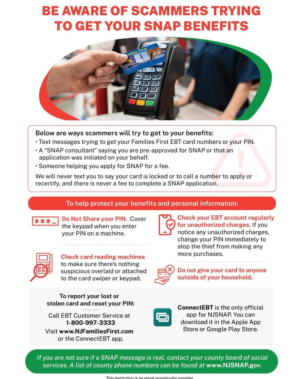 SNAP Recipients…Protect Your Benefits From Fraud