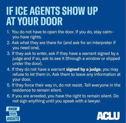 PLEASE READ AND KNOW YOUR RIGHTS!!