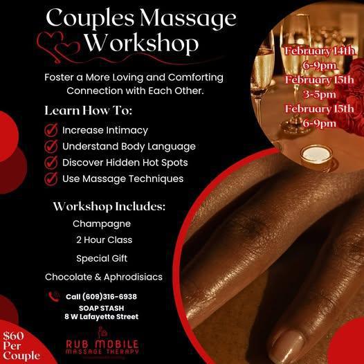 Couples Massage Workshop Feb 14th and 15th!