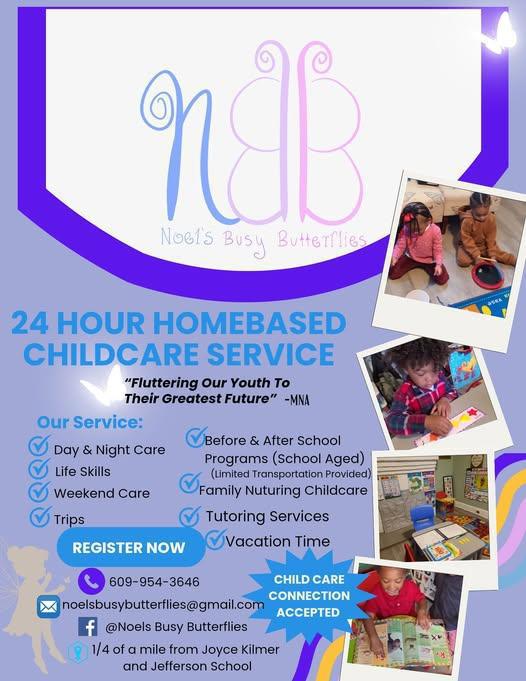 24 Hr. HOMEBASED CHILDCARE SERVICE!