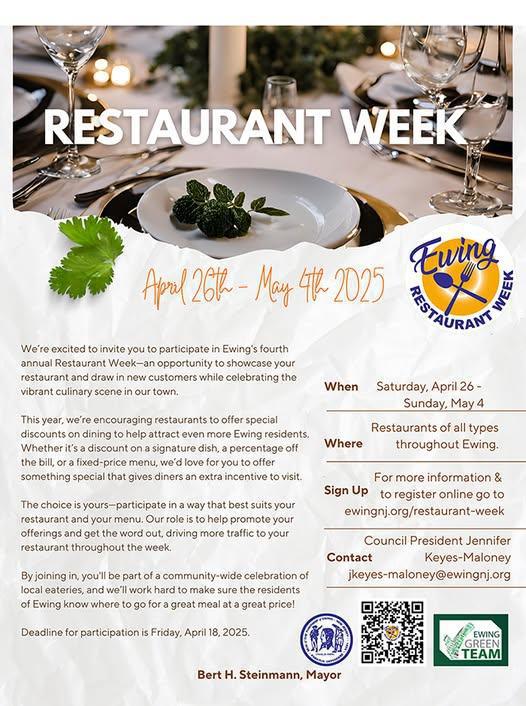 EWING, NJ - Restaurant Week!
