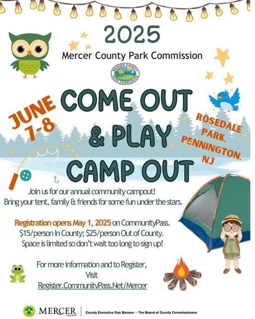 COME OUT & PLAY CAMP OUT (Registration Required)